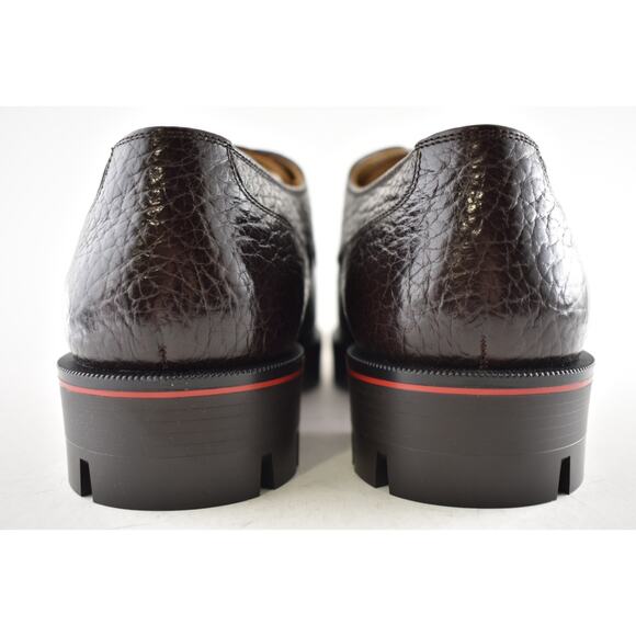 Christian Louboutin Mens Davisol Flat Brown Lug Sole Derby Oxford Loafer 44 11 main image 14